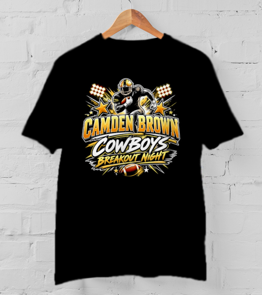 Camden Brown Cowboys Breakout Night Football Player Spotlight T-Shirt