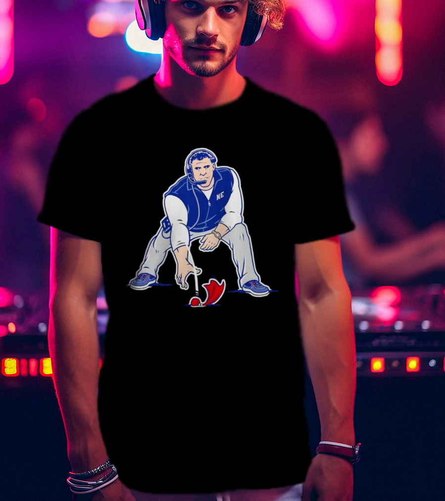 New England Patriots NE Coach Three Point Stance T-Shirt