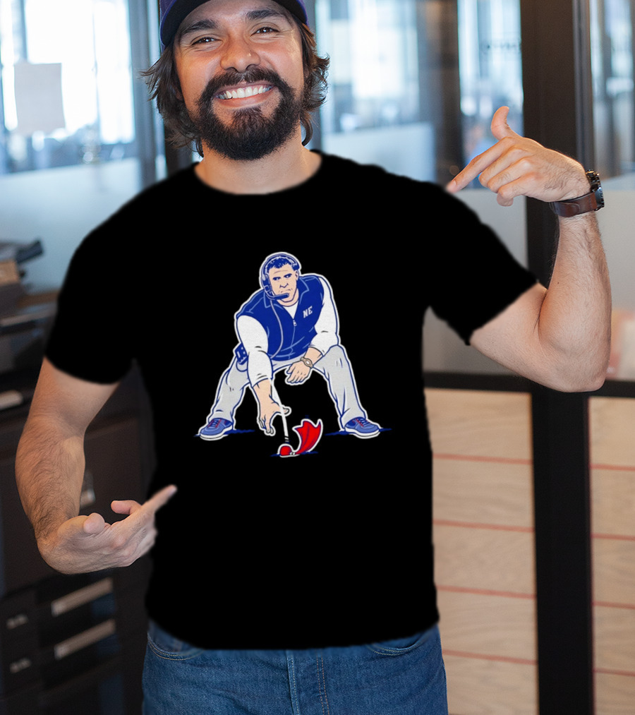 New England Patriots NE Coach Three Point Stance T-Shirt
