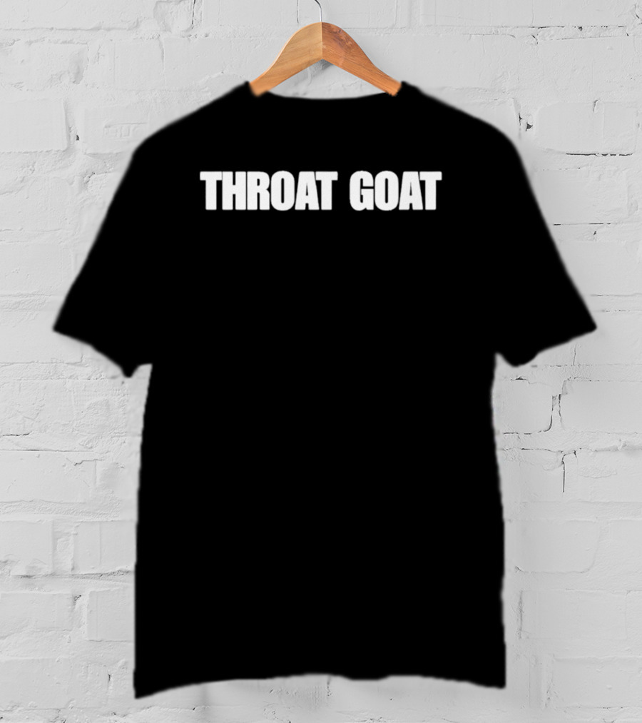 Throat Goat Bold Text White Lettering T-Shirt
