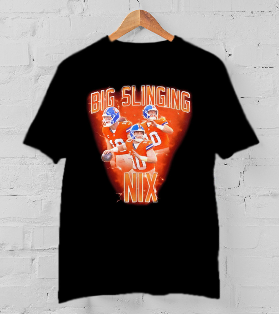 Denver Broncos Big Slinging Bo Nix Collage T-Shirt