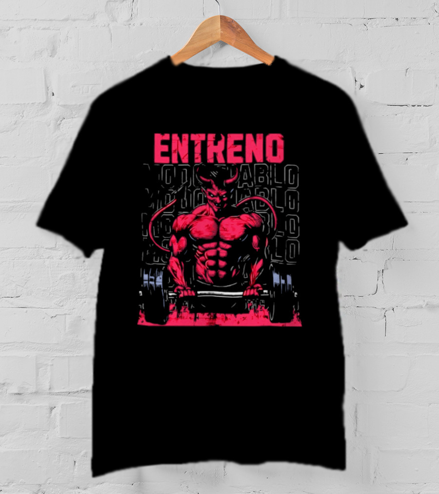 Entreno Modo Diablo Bodybuilder Devil Weightlifting T-Shirt