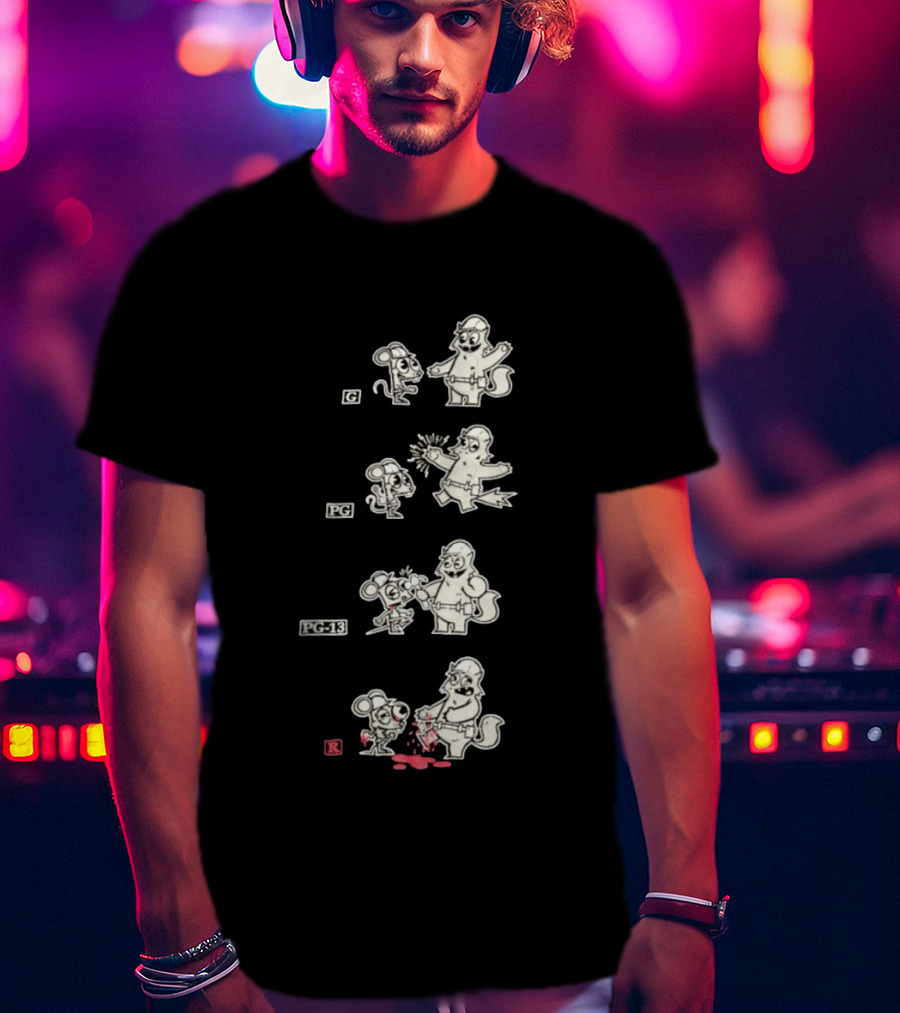 G PG PG 13 R Happy Tree Friends Cartoon Violence Sequence T-Shirt
