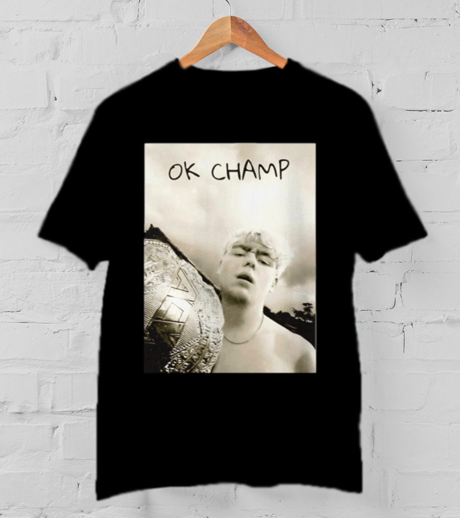 OK Champ Kyle Fletcher Holding Championship Belt T-Shirt
