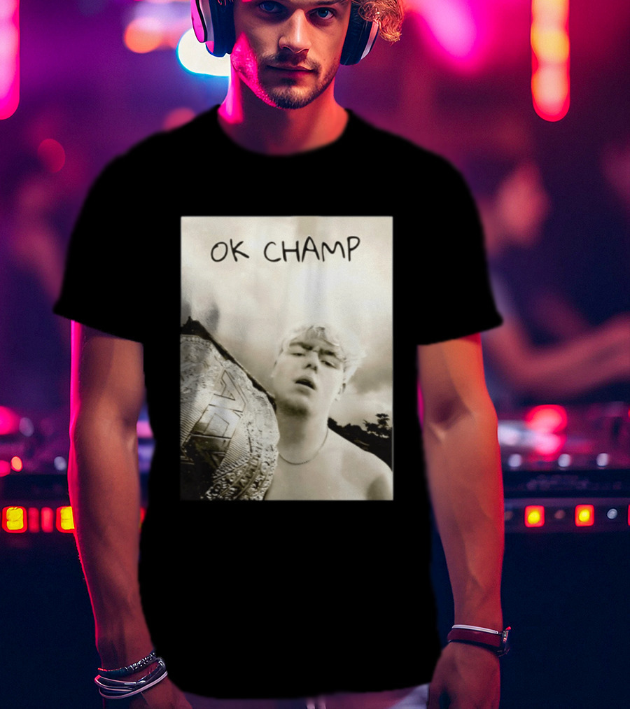 OK Champ Kyle Fletcher Holding Championship Belt T-Shirt