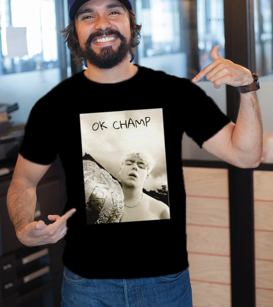 OK Champ Kyle Fletcher Holding Championship Belt T-Shirt
