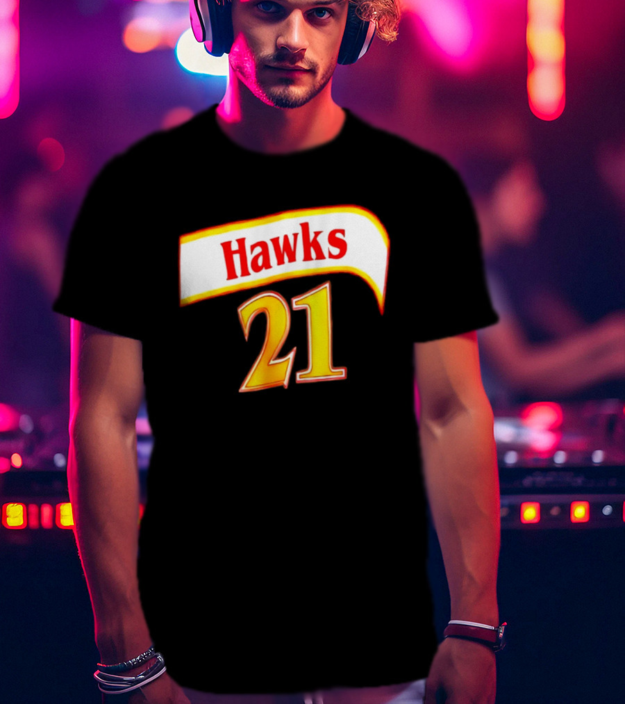 Hawks 21 Basketball Jersey NBA Team Edition T-Shirt