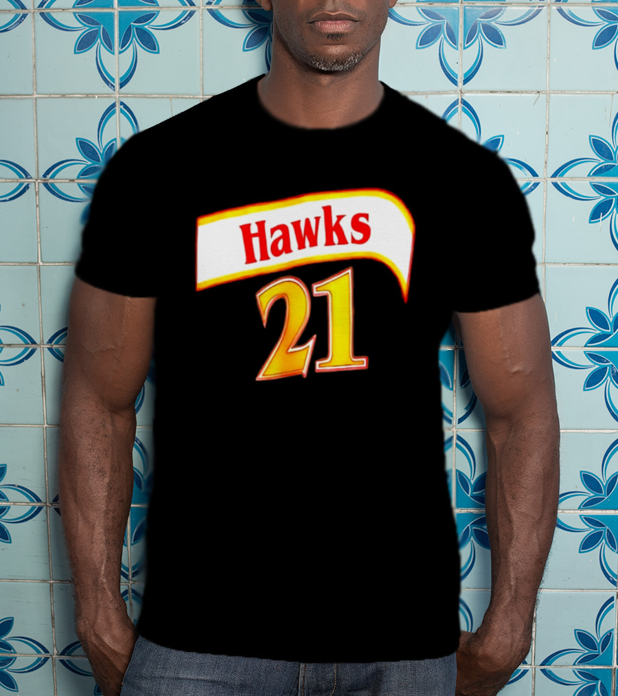 Hawks 21 Basketball Jersey NBA Team Edition T-Shirt