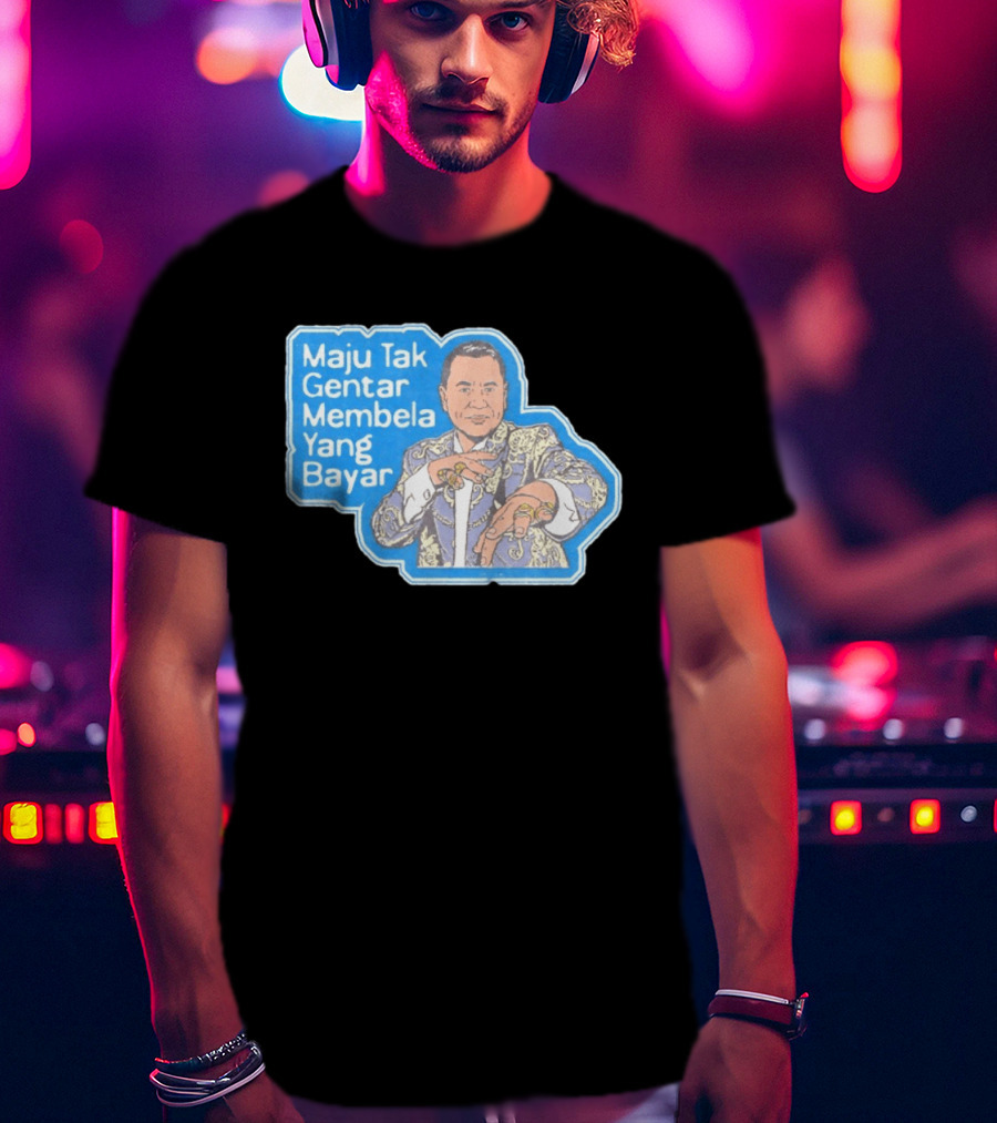 Maju Tak Gentar Membela Yang Bayar Indonesia Iconic Suit Pose T-Shirt