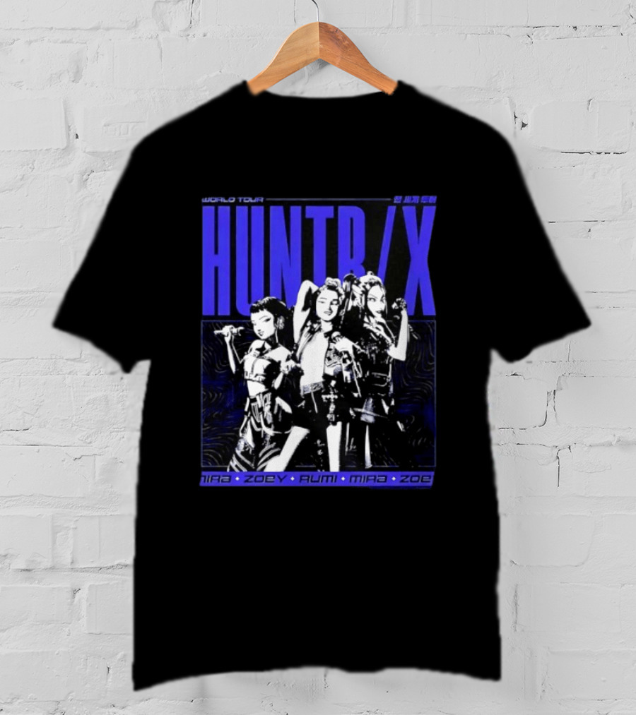 HUNT X World Tour Nira Zoey Rumi Mira Zoe Blue T-Shirt