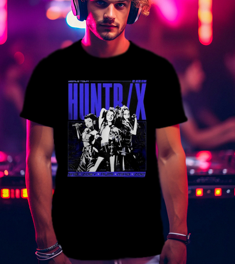HUNT X World Tour Nira Zoey Rumi Mira Zoe Blue T-Shirt