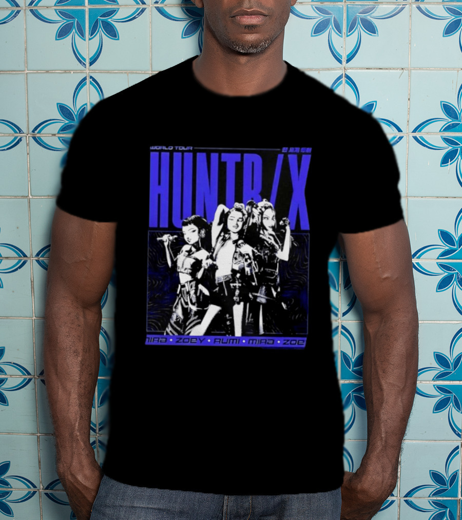 HUNT X World Tour Nira Zoey Rumi Mira Zoe Blue T-Shirt