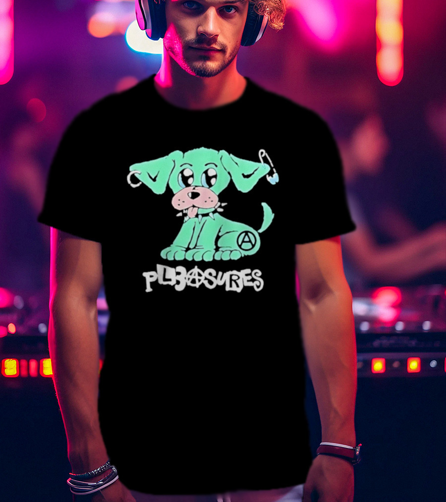 Pleasures Ruff Neon Dog Safety Pin T-Shirt