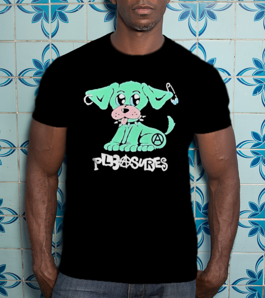 Pleasures Ruff Neon Dog Safety Pin T-Shirt