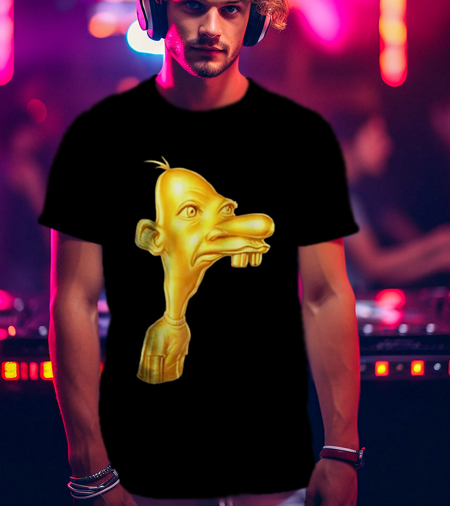Neegy Meme Cartoon Golden Head T-Shirt