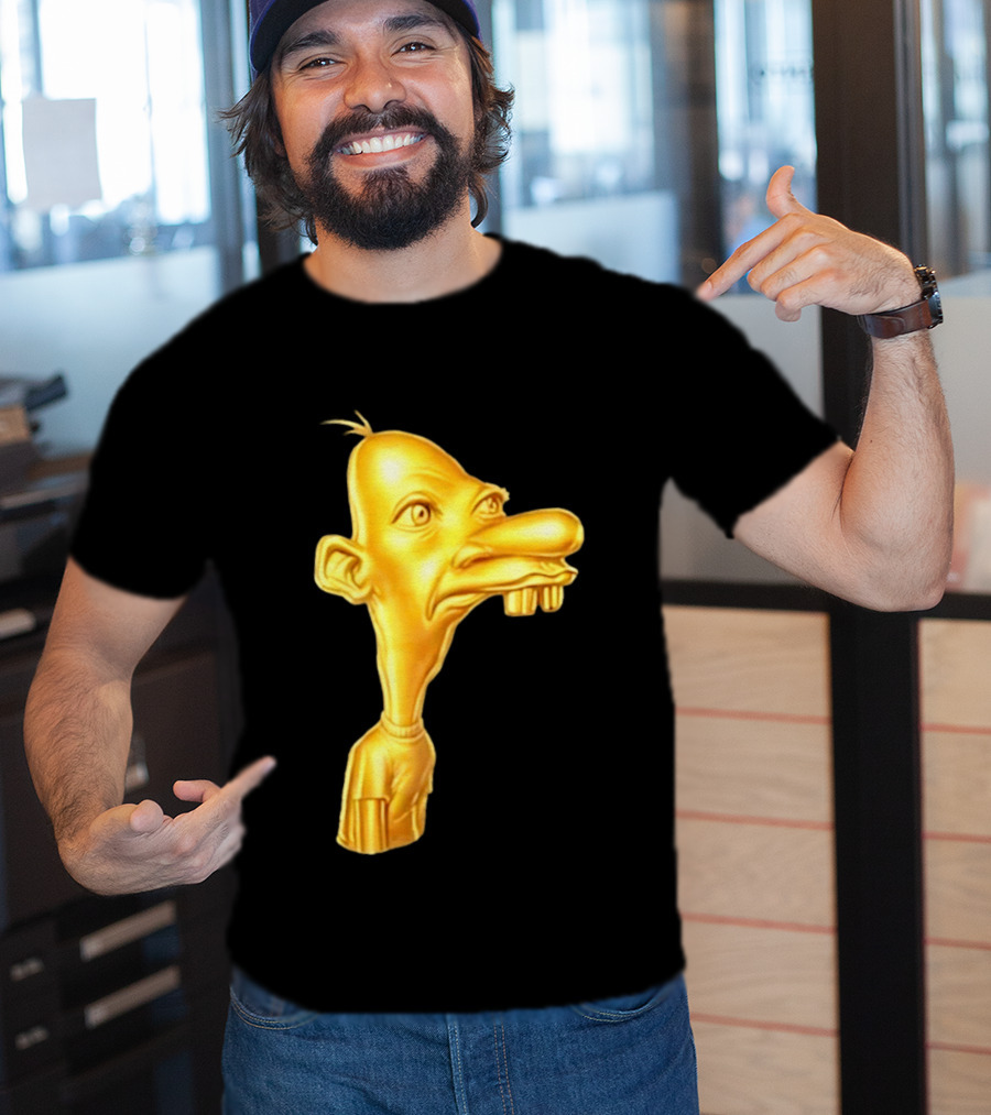 Neegy Meme Cartoon Golden Head T-Shirt
