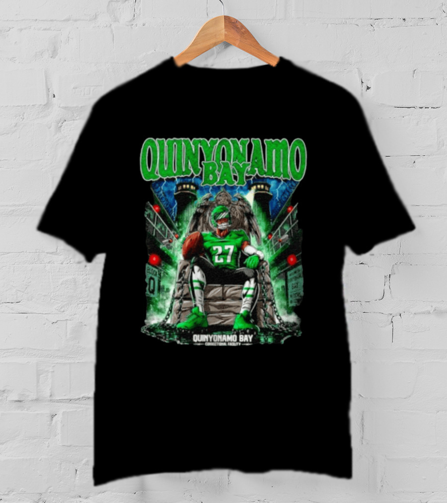 Quinyonamo Bay No 27 Correctional Facility Philly Sports Football T-Shirt