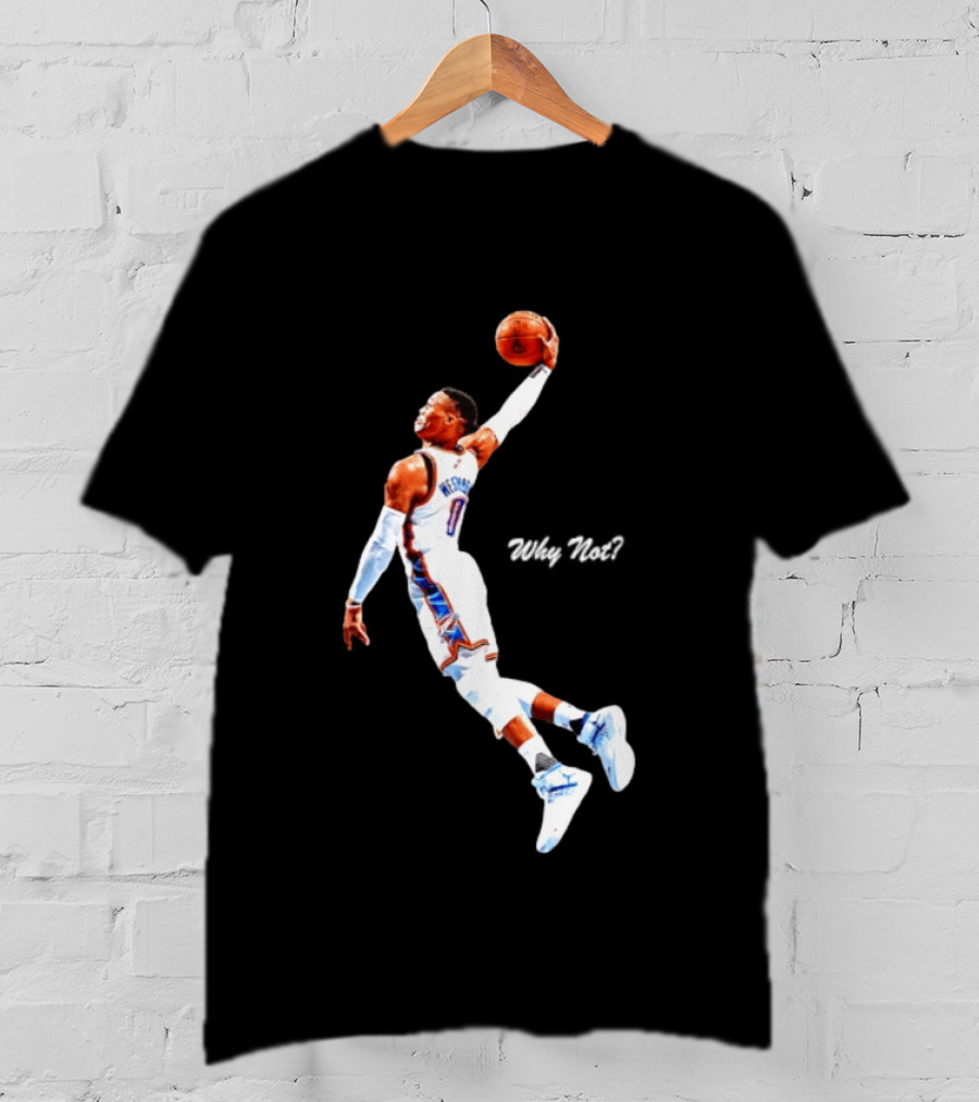 Russell Westbrook Oklahoma City Thunder Why Not Basketball Dunk T-Shirt