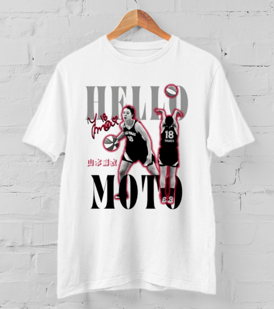 Hello Moto Mai Yamamoto Las Vegas No 18 Basketball T-Shirt