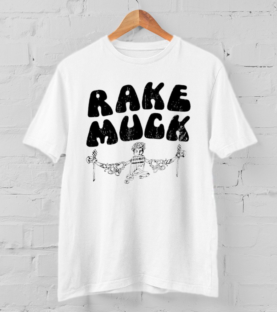 Rake Muck Mythology Pan Satyr Vintage Black And White T-Shirt