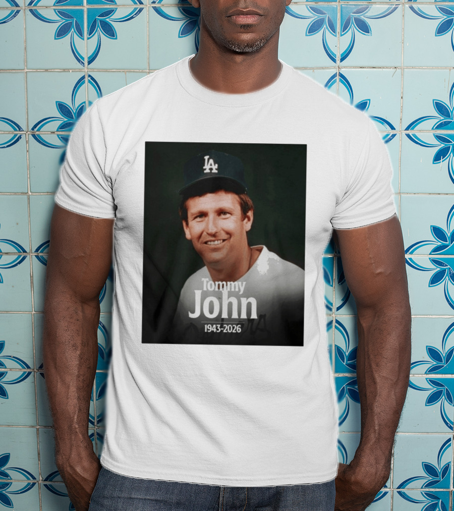 Tommy John 1943 2026 Los Angeles Baseball Memoriam T-Shirt
