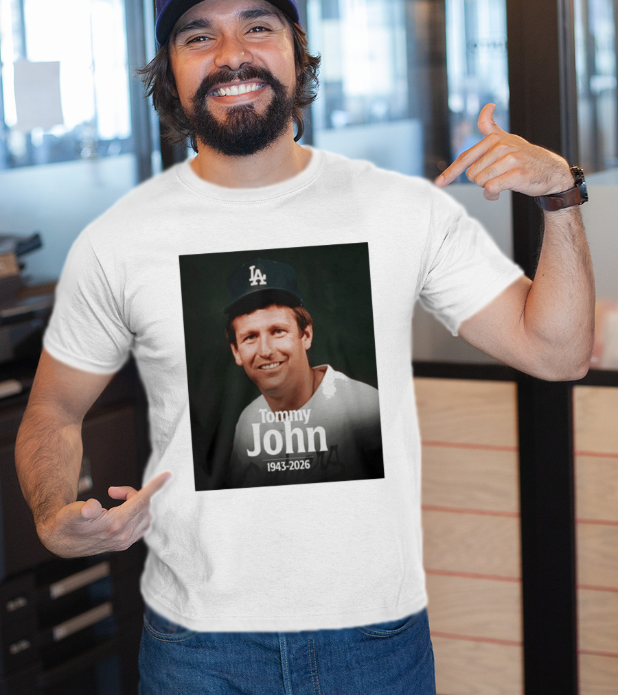 Tommy John 1943 2026 Los Angeles Baseball Memoriam T-Shirt