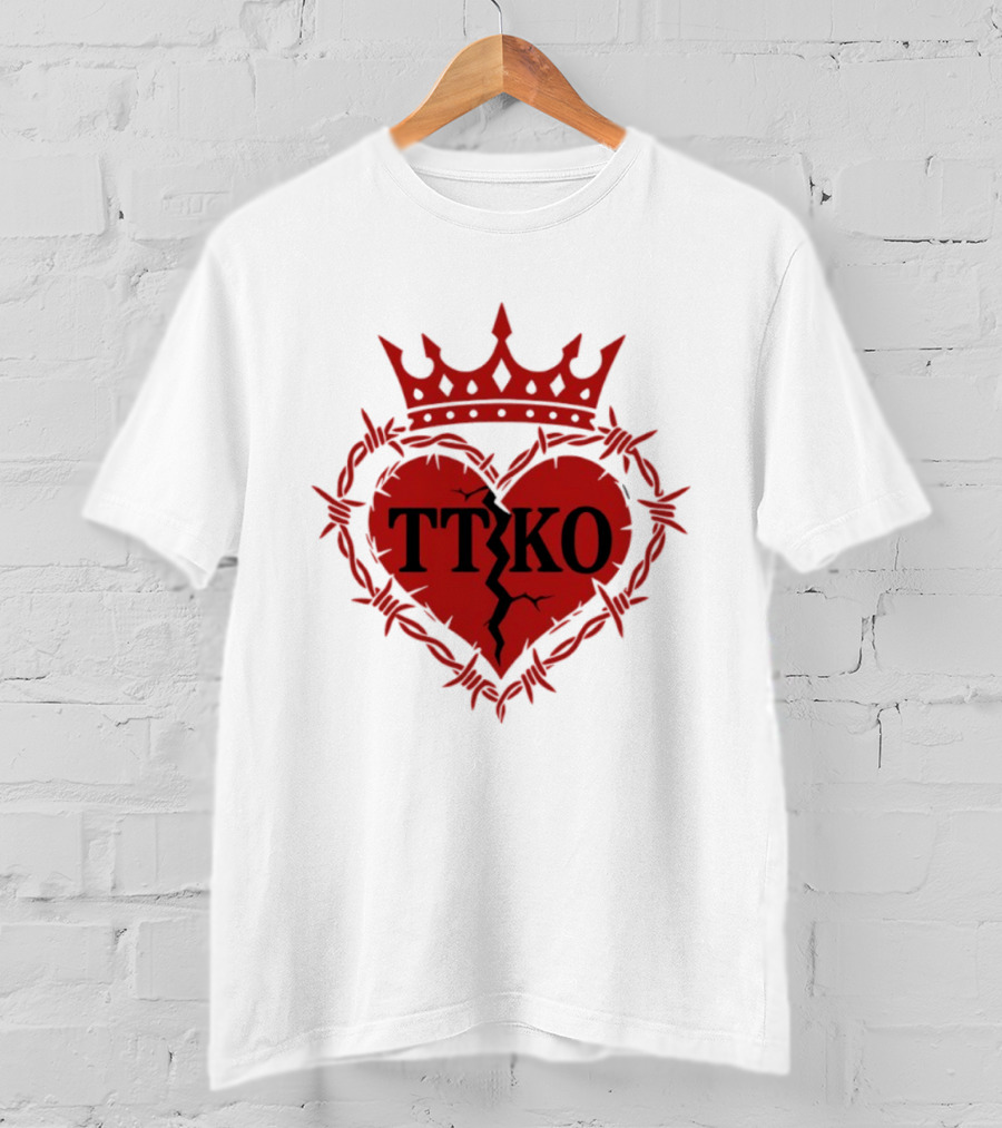 TTKO Broken Heart Crown Barbed Wire T-Shirt