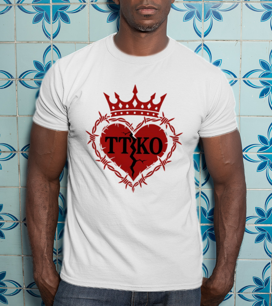 TTKO Broken Heart Crown Barbed Wire T-Shirt
