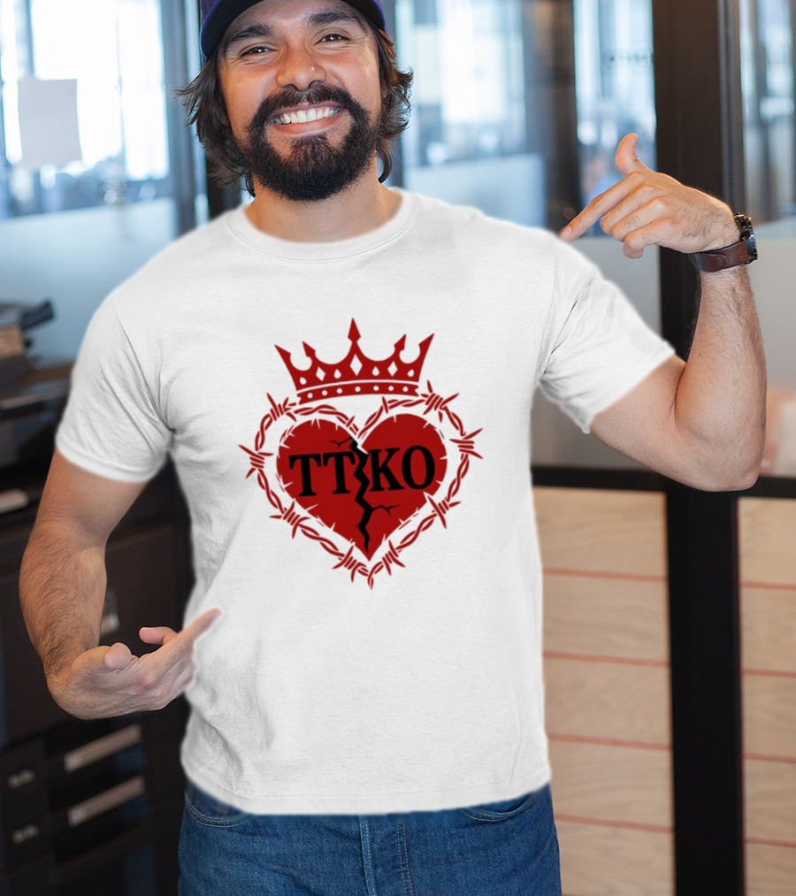 TTKO Broken Heart Crown Barbed Wire T-Shirt
