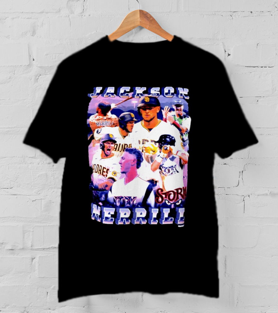 Jackson Merrill Padres Storm Baseball Collage San Diego T-Shirt