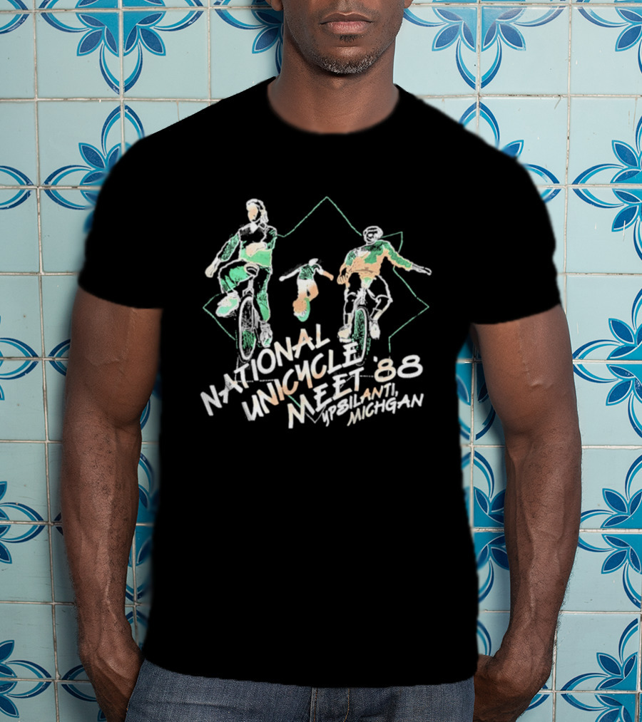National Unicycle Meet '88 Ypsilanti Michigan Event Featuring Riders T-Shirt