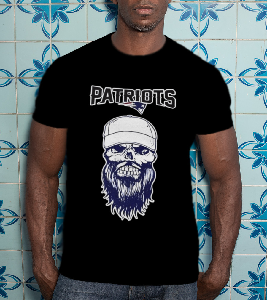 New England Patriots Luke Combs Skull Gillette Stadium Two Sided T-Shirt