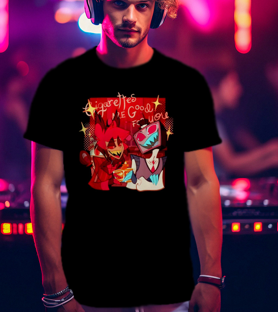 Radiostatic Sparks Duo Cigarettes Are Good For You Sparkling Characters T-Shirt