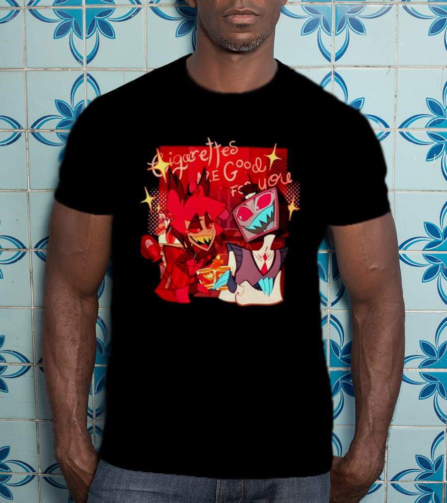 Radiostatic Sparks Duo Cigarettes Are Good For You Sparkling Characters T-Shirt