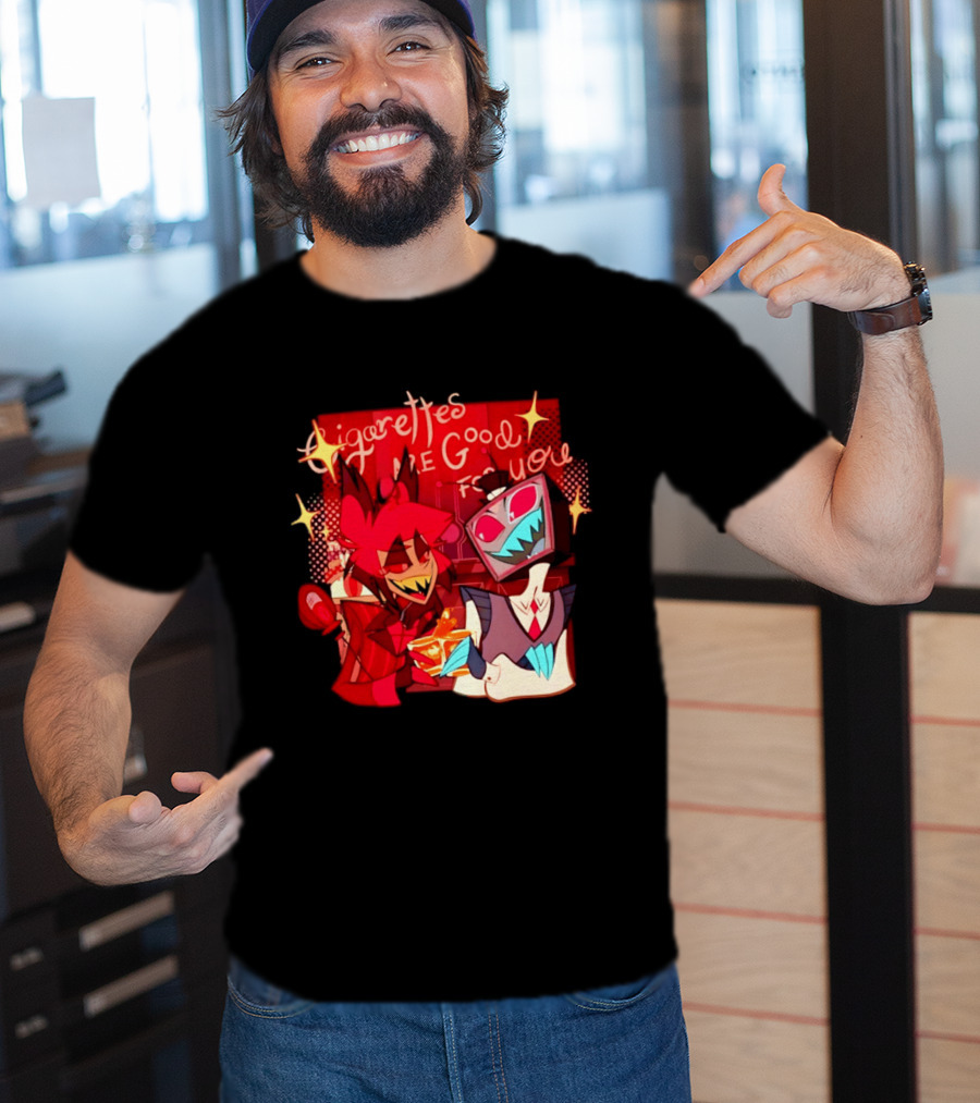 Radiostatic Sparks Duo Cigarettes Are Good For You Sparkling Characters T-Shirt