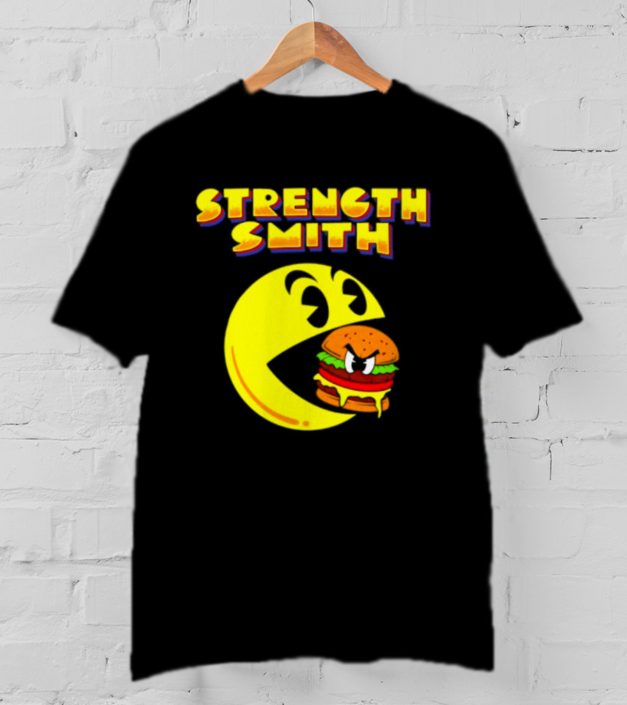 Strength Smith Pac Man Vs Burger Gaming Showdown T-Shirt