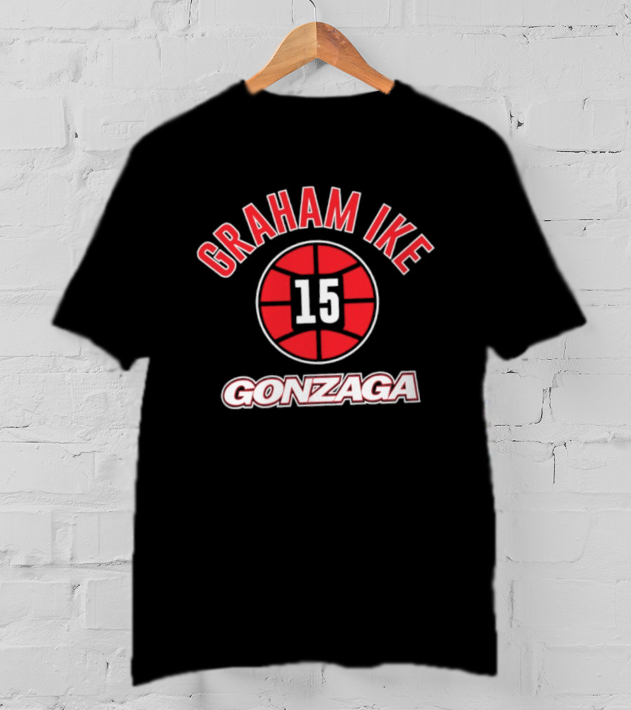 Graham Ike 15 Gonzaga Basketball Gonzaga Bulldogs T-Shirt