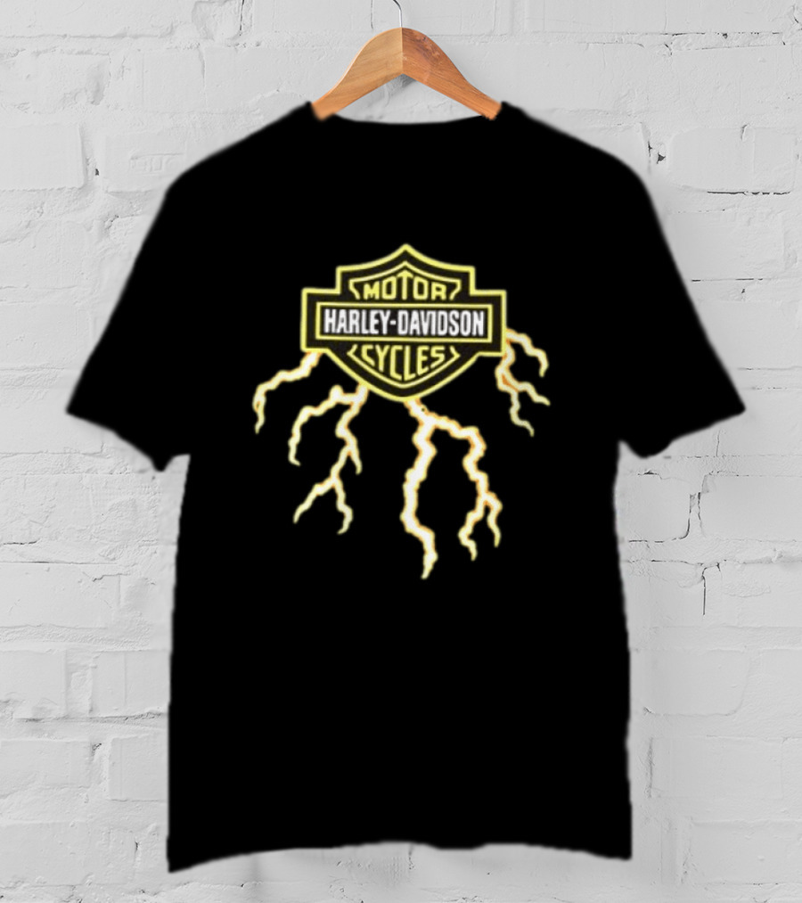 Harley Davidson Motor Cycles The Last Biker On Earth Will Be Ridin A Harley Lightning T-Shirt