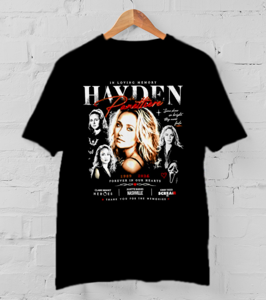 In Loving Memory Hayden 1989 2026 Forever In Our Hearts Heroes Thank You For The Memories T-Shirt