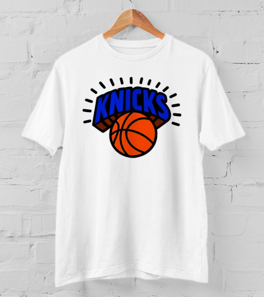 2026 NBA Let's Go New York Knicks Caricatures Two Sided T-Shirt
