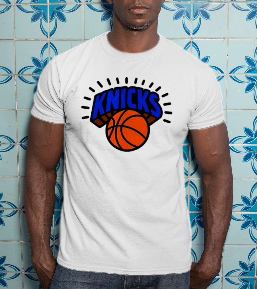 2026 NBA Let's Go New York Knicks Caricatures Two Sided T-Shirt