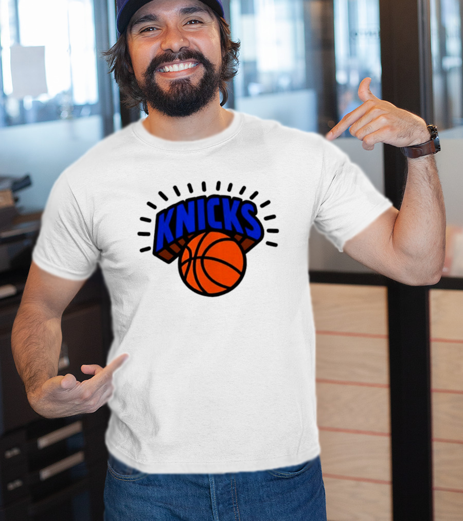 2026 NBA Let's Go New York Knicks Caricatures Two Sided T-Shirt