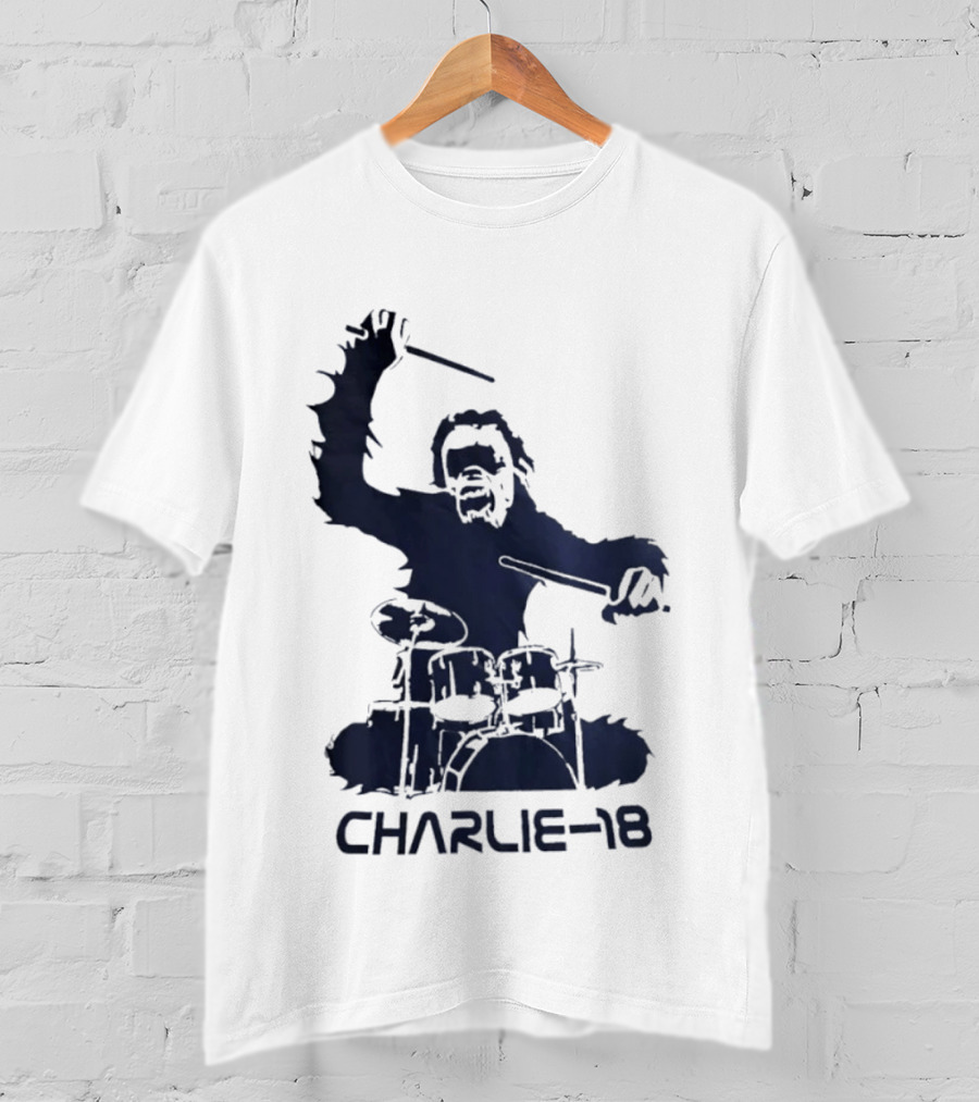 Charlie 18 Bigfoot Drumming T-Shirt