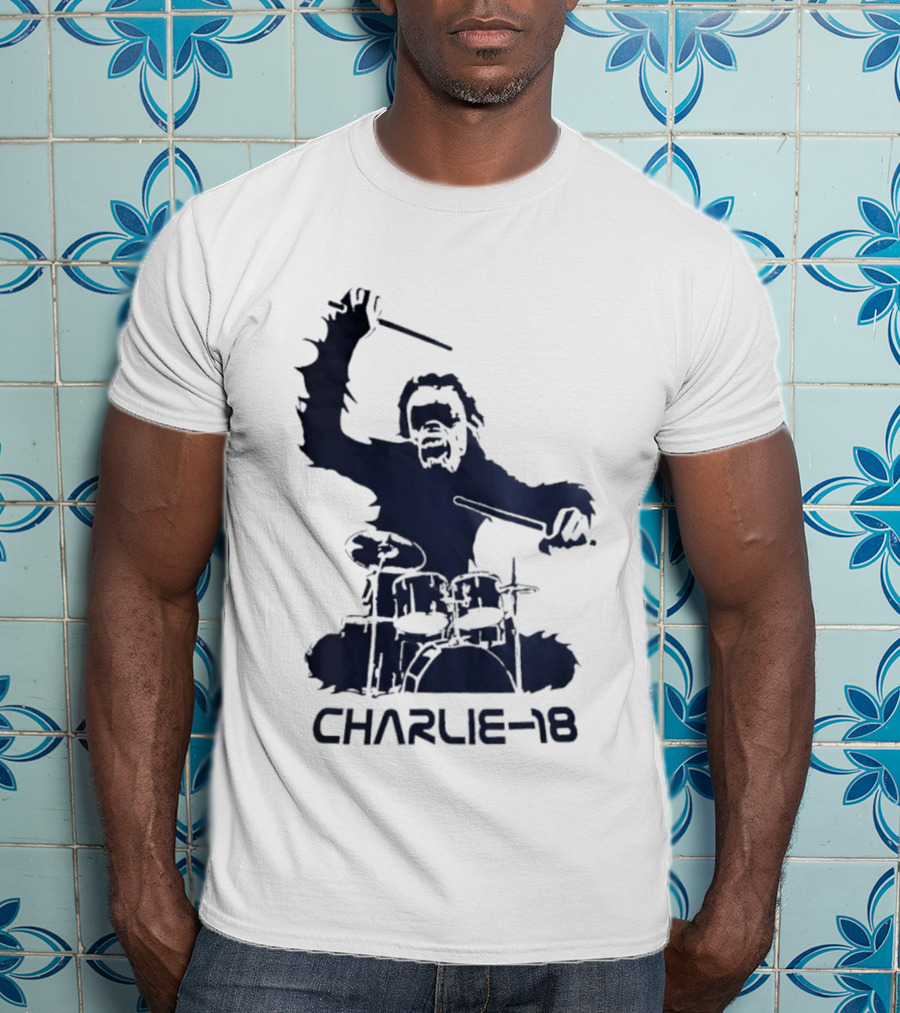 Charlie 18 Bigfoot Drumming T-Shirt
