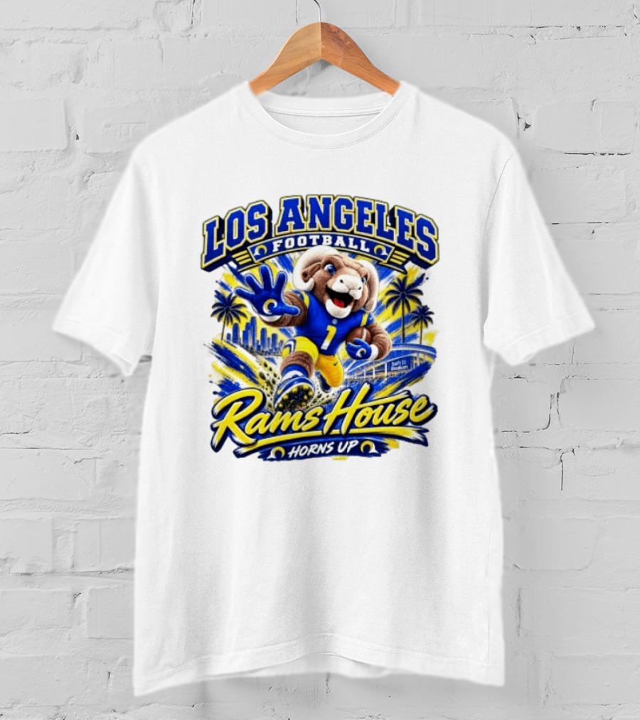 Los Angeles Rams Football Rams House Horns Up T-Shirt
