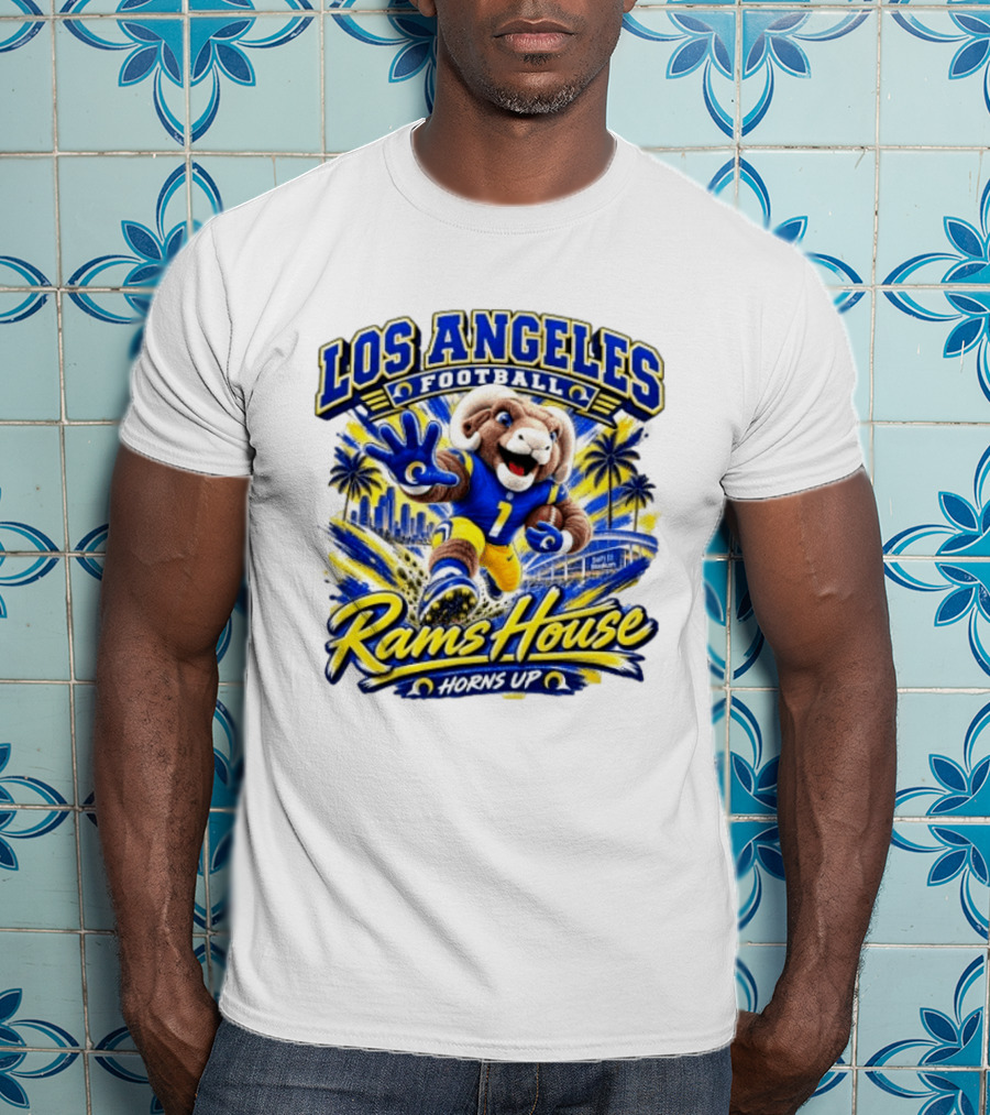 Los Angeles Rams Football Rams House Horns Up T-Shirt