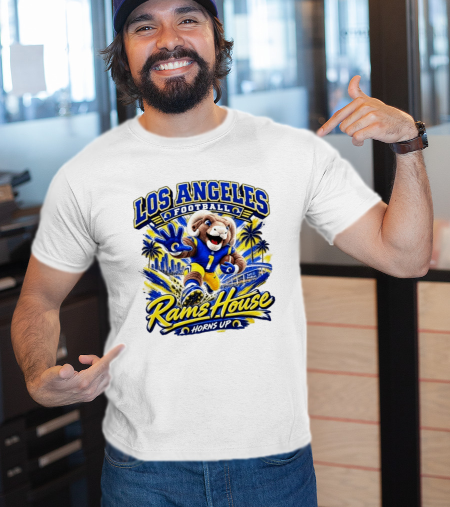 Los Angeles Rams Football Rams House Horns Up T-Shirt