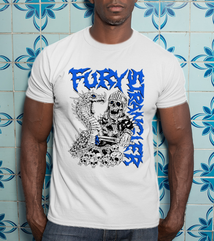 Fury Stranger Skeleton Knight And Dragon T-Shirt