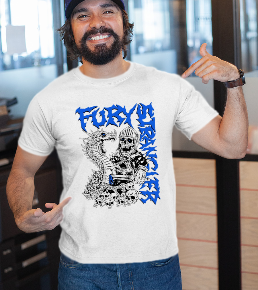 Fury Stranger Skeleton Knight And Dragon T-Shirt