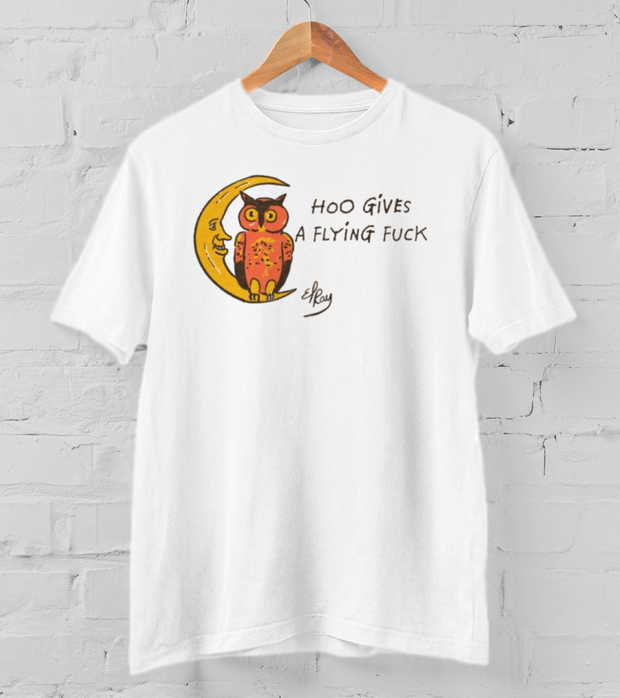 Hoo Gives A Flying Fuck Owl Moon Elyx T-Shirt